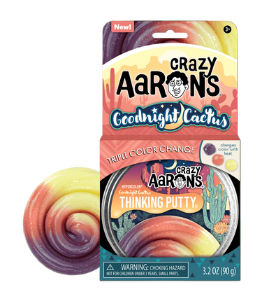 Crazy Aaron's Thinking Putty Hypercolor Goodnight Cactus