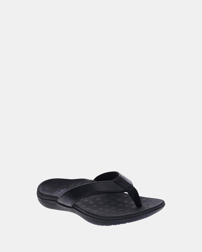 Scholl Sonoma II Smooth Black Womens Sandals Size 9