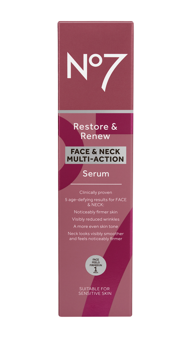 No7 Restore and Renew Multi Action Anti Aging Face & Neck Serum 30ML