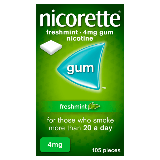 Nicorette Gum 4mg Fresh Mint 105