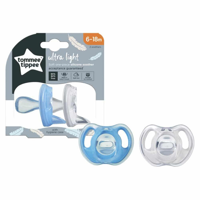 Tommee Tippee Soother Ultra Light Silicone 6-18M 2 Pack