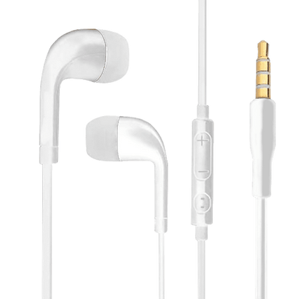 Igear Earphone With Mic/vol Ctl Euro Style White