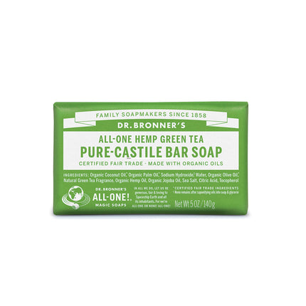 Dr Bronner's Bar Soap Green Tea 140g