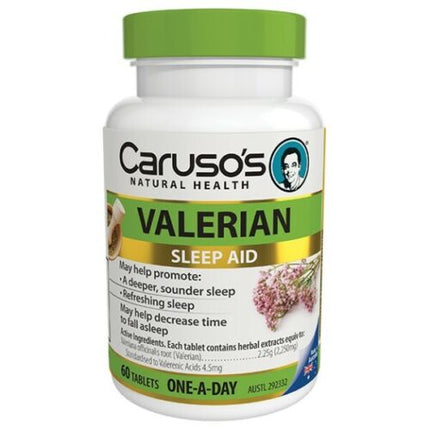 Caruso's Valerian Tabs 60 - OhYouLuckyDuck.com.au