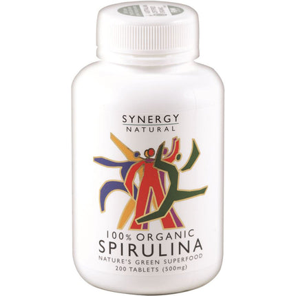 Synergy Natural Organic Spirulina 500mg 200 Tablets - OhYouLuckyDuck.com.au