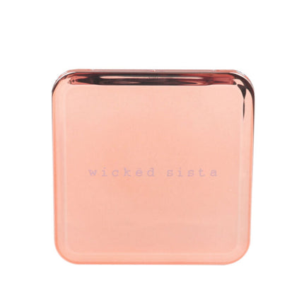 Wicked Sista Metallic Magnifying Mirror Dual Sided with 1x and 5x Magnification in Rose Gold 450G