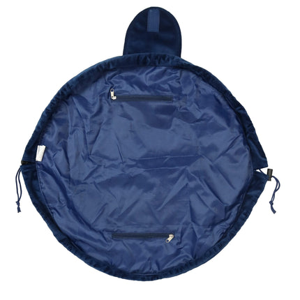 Wicked Sista Navy Velvet Drawstring Makeup Bag