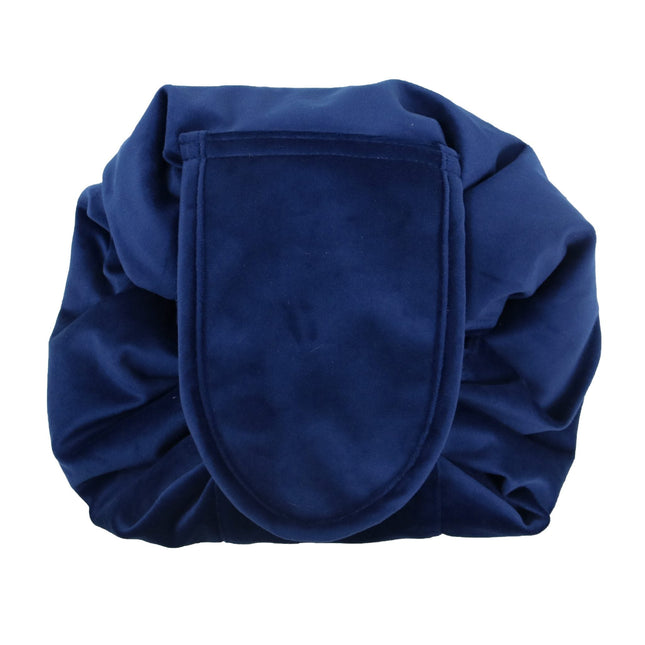 Wicked Sista Navy Velvet Drawstring Makeup Bag