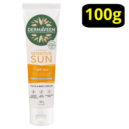 Dermaveen SPF 50+ Daily Nourish Sun Sensitive With Body Moisturiser 100g - OhYouLuckyDuck.com.au