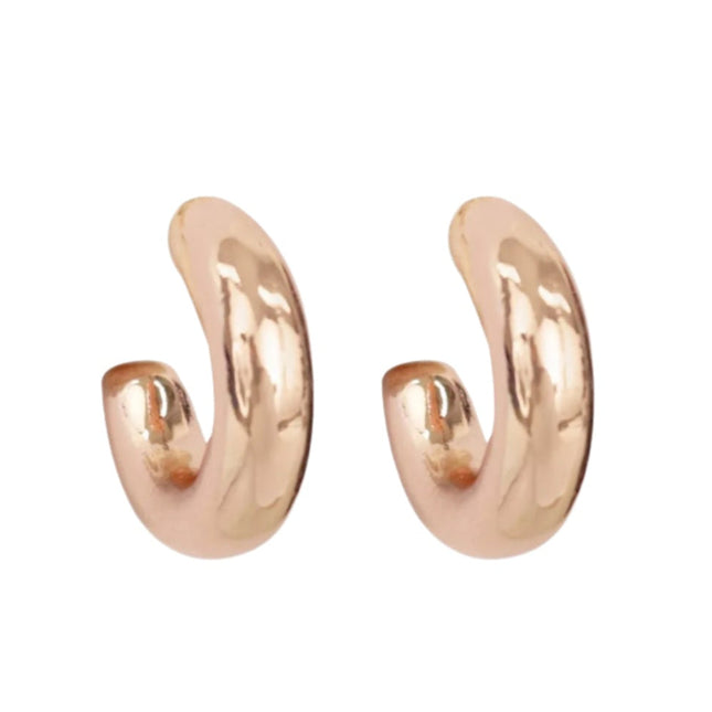 Wicked Sista Medium Thick Rose Gold Hoops