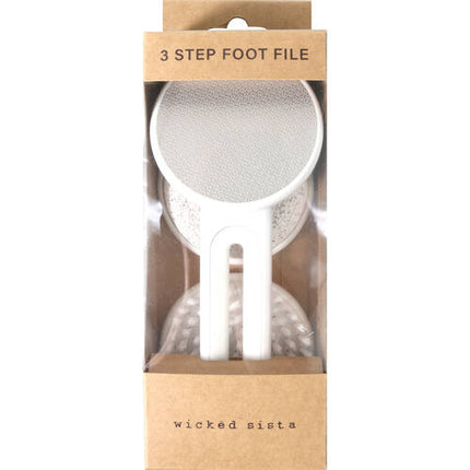 Wicked Sista Pedi Tools 3 Step Foot File for Callus Removal and Smooth Feet