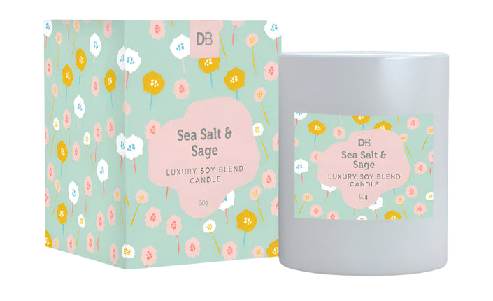 Designer Brands Luxury Soy Blend Candle Sea Salth & Sage