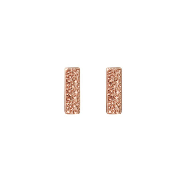 Wicked Sista Rectangular Hook Earrings in Rose Gold
