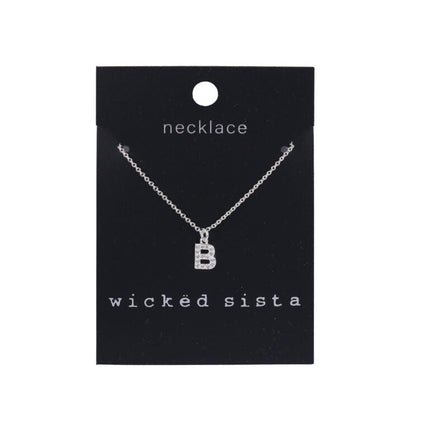 W.S. Company Silver Toned Initial B Pendant Necklace