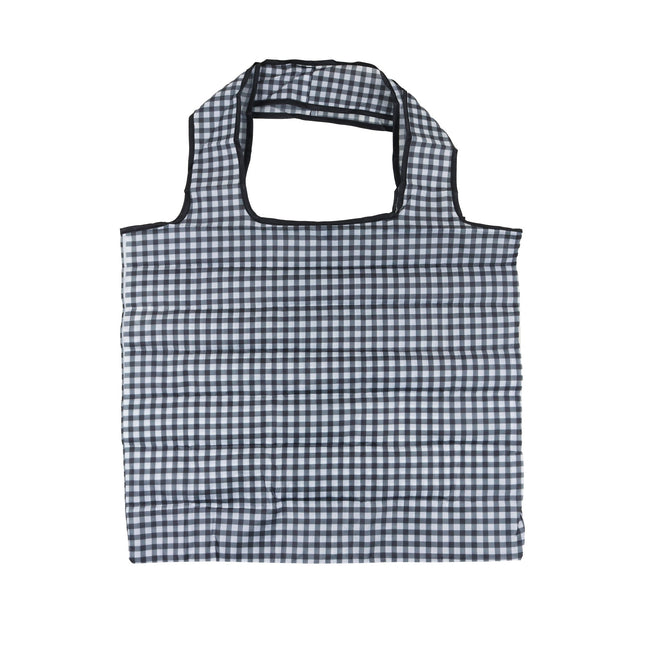 Wicked Sista Recycled Shopping Bag Black Gingham
