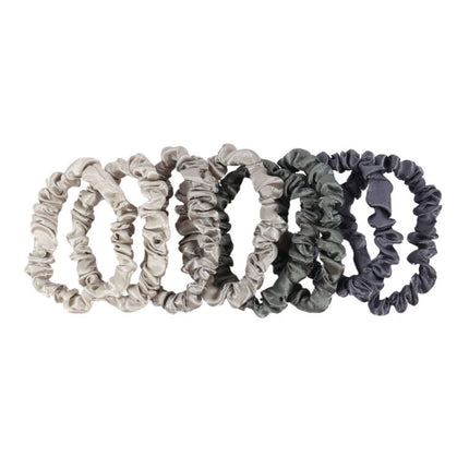 Wicked Sista Slim Satin Scrunchie Set - Grey