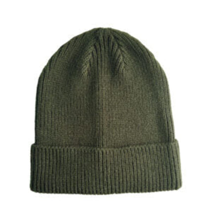 Wicked Sista Mister Hudson Ribbed Knit Beanie in Forest Green
