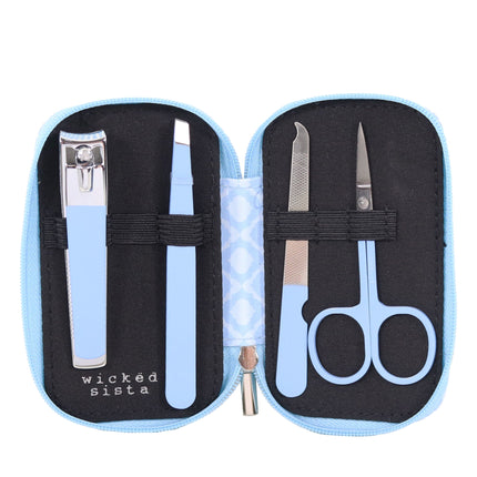 Wicked Sista Retro Geo Zipper Manicure Set