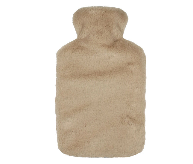 Wicked Sista Faux Fur Hot Water Bottle With Cover Latte