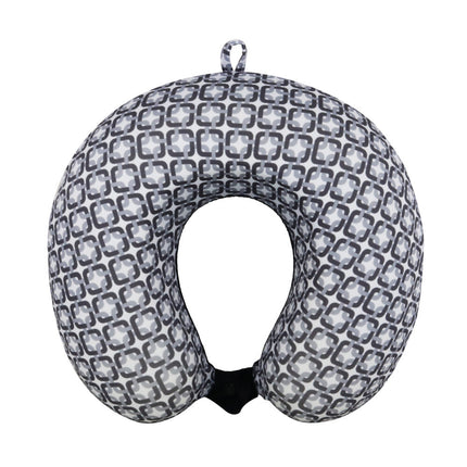 Wicked Sista Memory Foam Travel Pillow Geo Square Neck Support Cushion for Airplane and Car