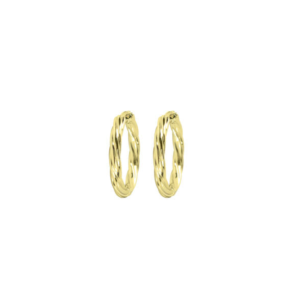 Wicked Sista Gold Everyday Textured Huggie Hoops