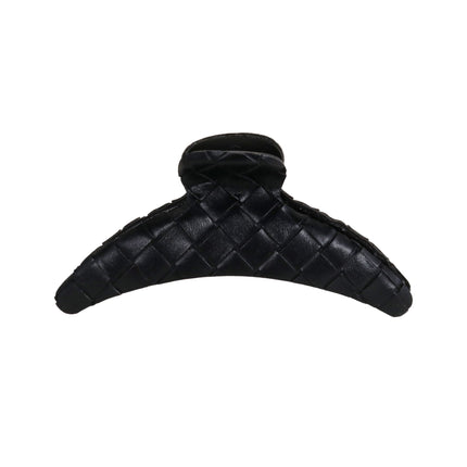 Wicked Sista Black Weave Leatherette Claw Clip 110mm