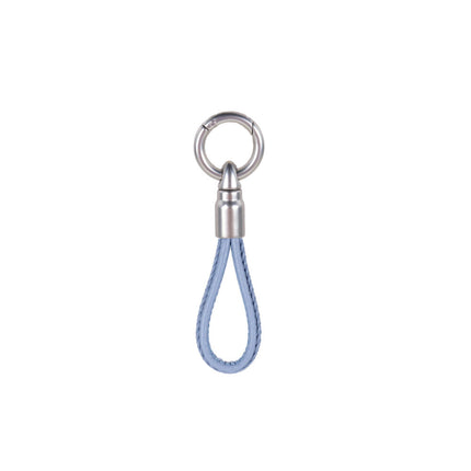 Wicked Sista Weave Loop Keyring in Steel Blue and Silver