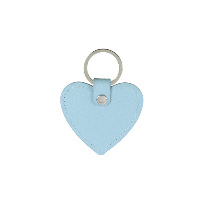Wicked Sista Heart Shaped Keyring Pale Blue and Silver
