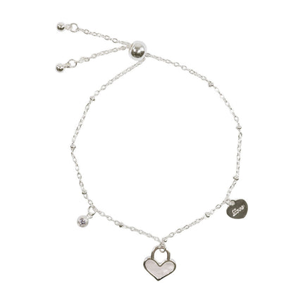 Wicked Sista Love Charm Bracelet Silver