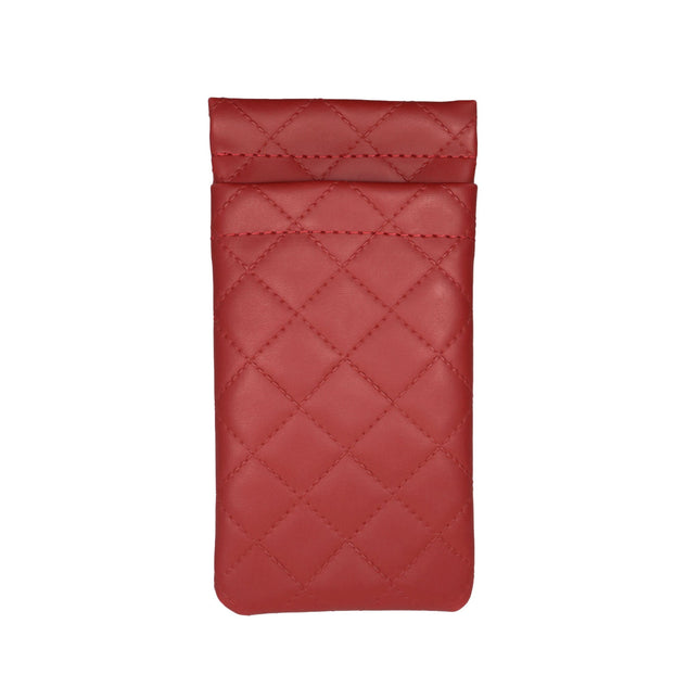 Wicked Sista Quilted Double Eyewear Case Burgundy