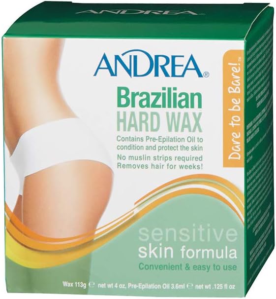 Andrea Brazilian Hard Wax for Bikini and Body Hair Removal 113G