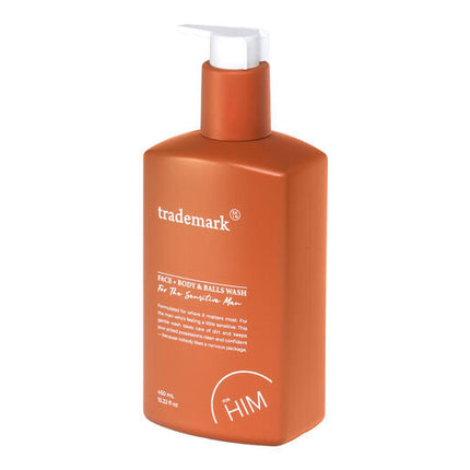 Trademark Skin Him Face + Body & Balls Wash 450 Ml