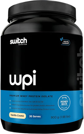 Switch Nutrition WPI-95 Premium Whey Protein Isolate Vanilla Creme 900G