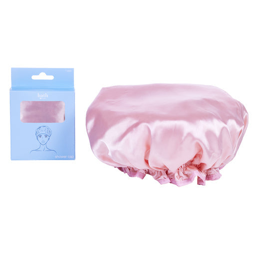 Priceline Waterproof Fabric Shower Cap in Pink