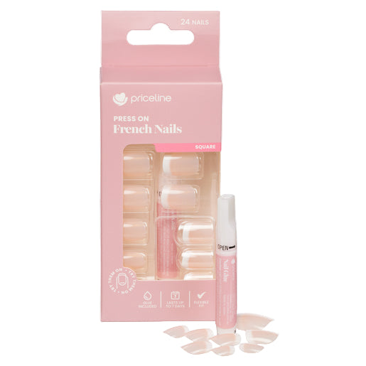 Priceline Square Press On French Nails En Francais