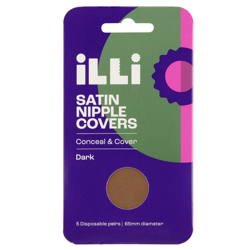 Illi Satin Nipple Covers Dark 5 Pairs