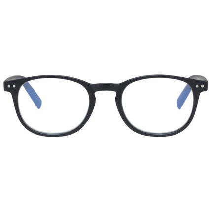 Provence Readers Avant Matte Black Blue Light Reading Glasses +1.00