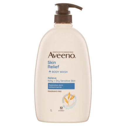 Aveeno Skin Relief Fragrance Free Body Wash 1L