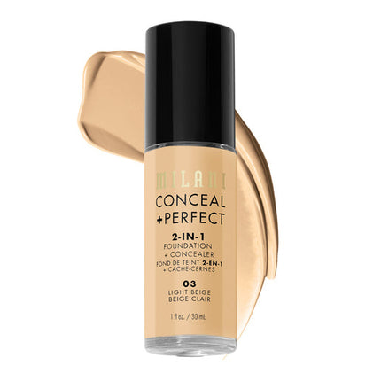 Milani Conceal + Perfect 2-In-1 Foundation + Concealer Light Beige 03 30ml