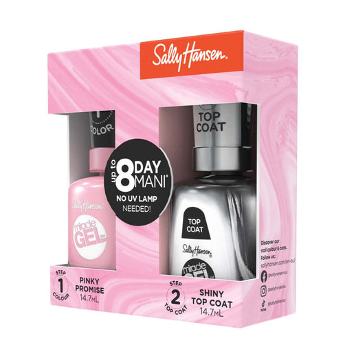 Sally Hansen Miracle Gel Duo Pinky Prom and Top Coat