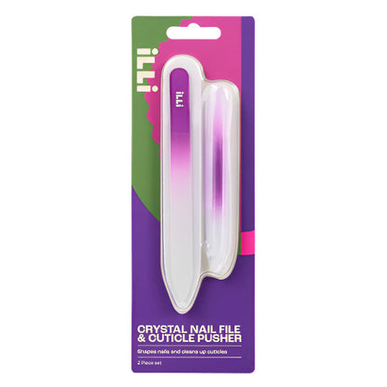 iLLi Crystal Nail File & Pusher 2 Pack