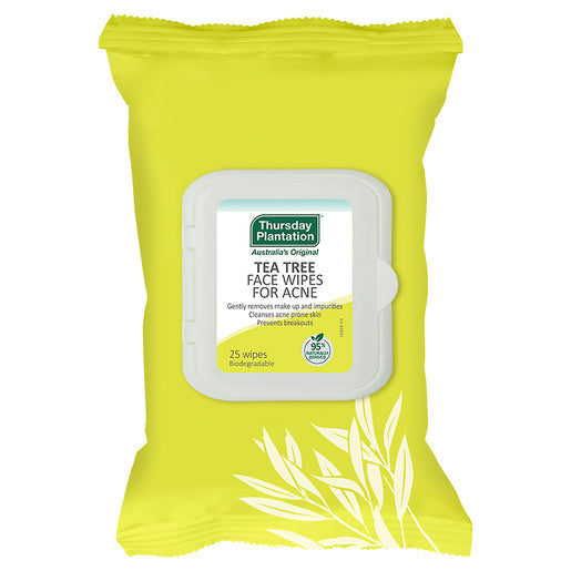 Thursday Plantation Tea Tree Acne Face Wipes For Blemish Prone Skin 25 Wipes