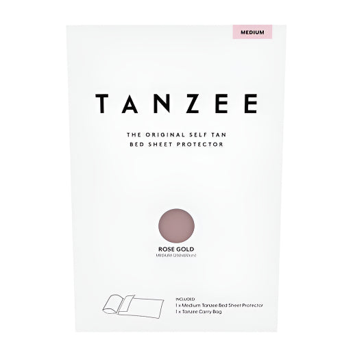 Tanzee Rose Gold Self Tan Bed Sheet Protector Medium 1PK