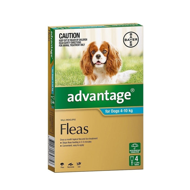 Advantage Flea Treatment For Medium Dogs 4-10KG 4 Pack