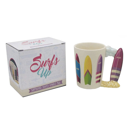 Curtis & Wade Mug SurfBoard Shaped Handle Pink