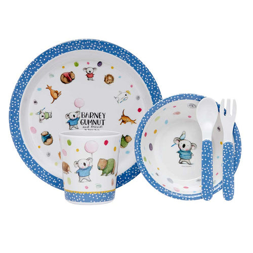 Ashdene Kids Barney Gumnut & Friends Melamine Dinner Set 5 Piece