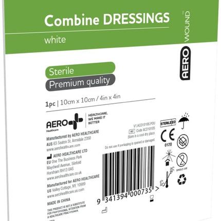 Aero Healthcare AeroWound Combine Dressing 10 x 10CM 25 Pack