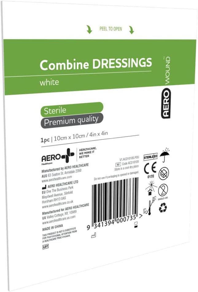 Aero Healthcare AeroWound Combine Dressing 10 x 10CM 25 Pack