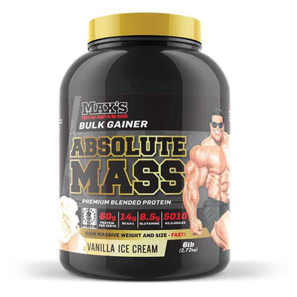 Maxs Absolute Mass Gainer Protein Powder Vanilla Ice Cream 2.72KG