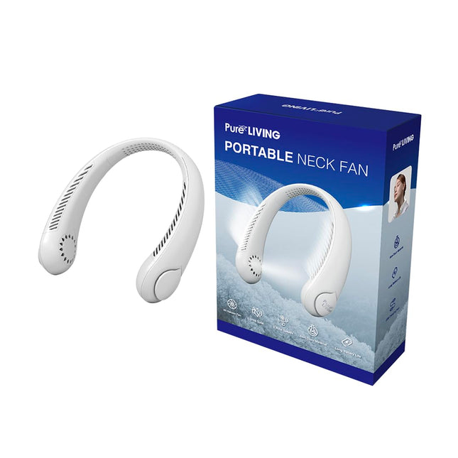Pure Living Portable Neck Fan White